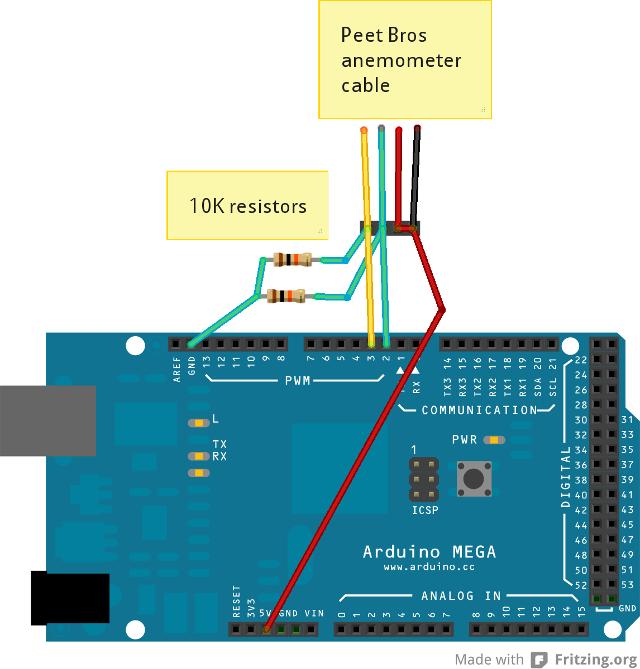 Anemometer Wiring